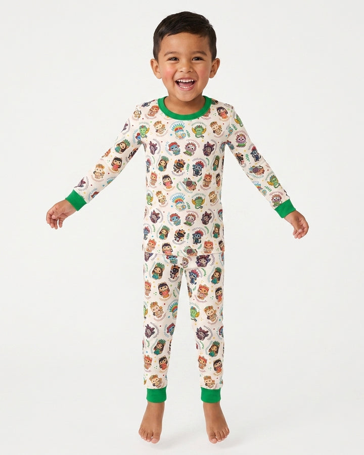 Michi Fiesta Azteca Bamboo Two Piece Long Sleeve Pajama Set