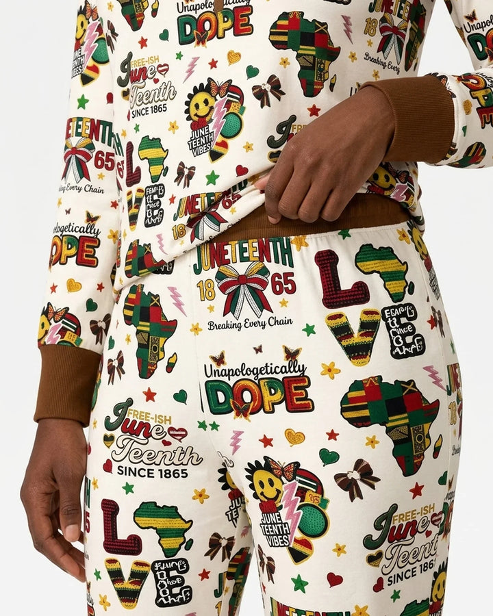 Juneteenth Breaking Every Chain Bamboo Women Pajama Set