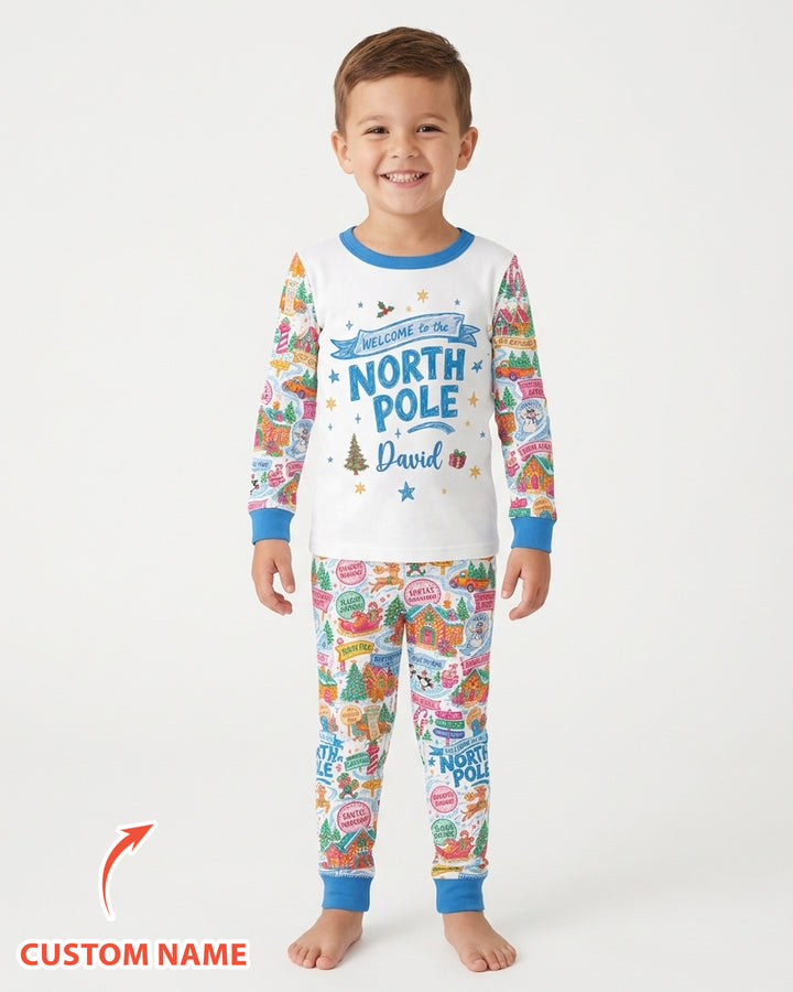 Welcome To The North Pole Bamboo Two Piece Long Sleeve Pajama Set
