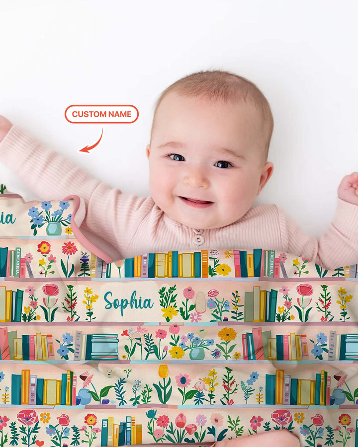 Personalized Book Lover Bamboo Blanket