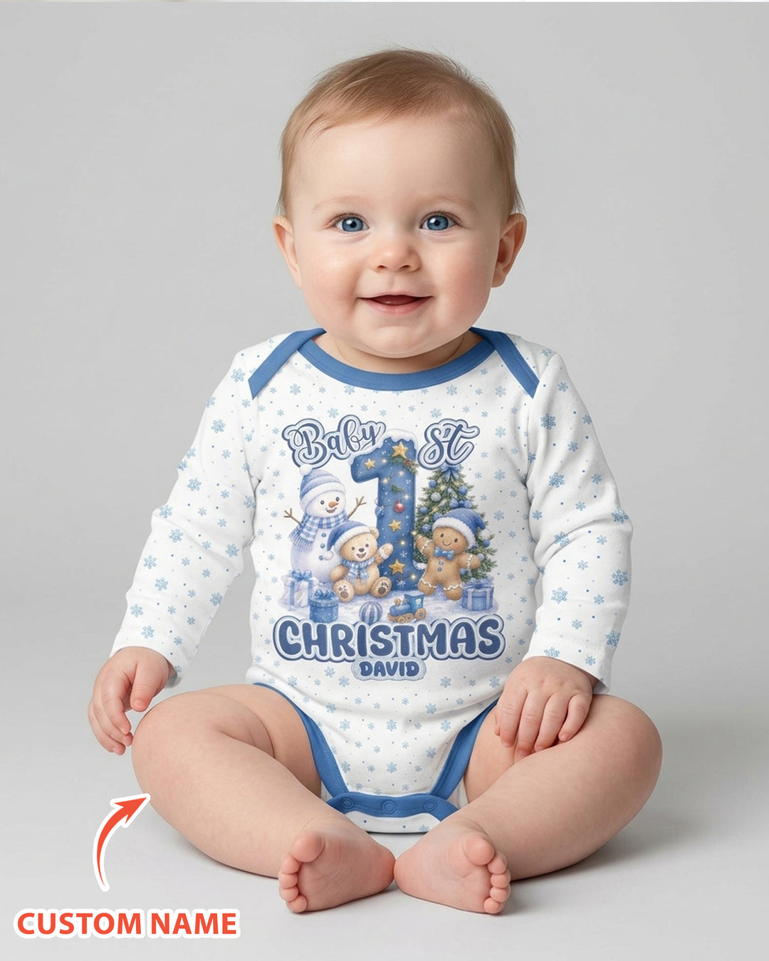 Snow Baby Christmas Bamboo Bodysuit