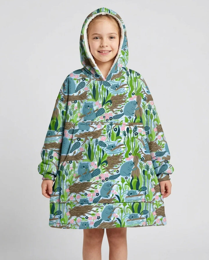 Little Dam Builders Wearable Bamboo Blanket Hoodie