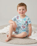 Land Of Free Family Matching Bamboo Two Piece Short Sleeve Shorts Pajama Set