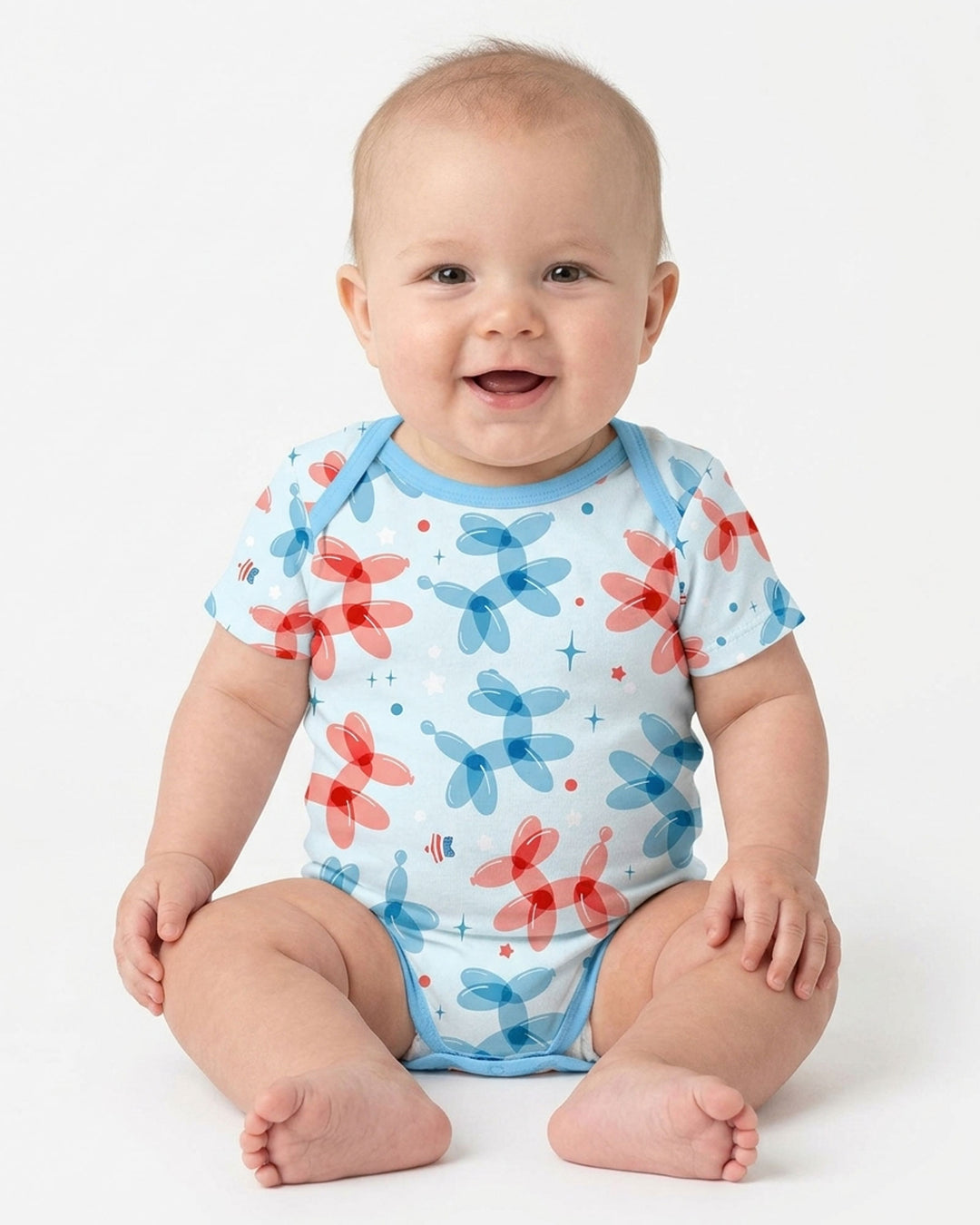 American Balloon Dog Party Bamboo Bodysuit