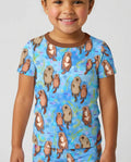 Otterly Together Bamboo Two Piece Short Sleeve Shorts Pajama Set