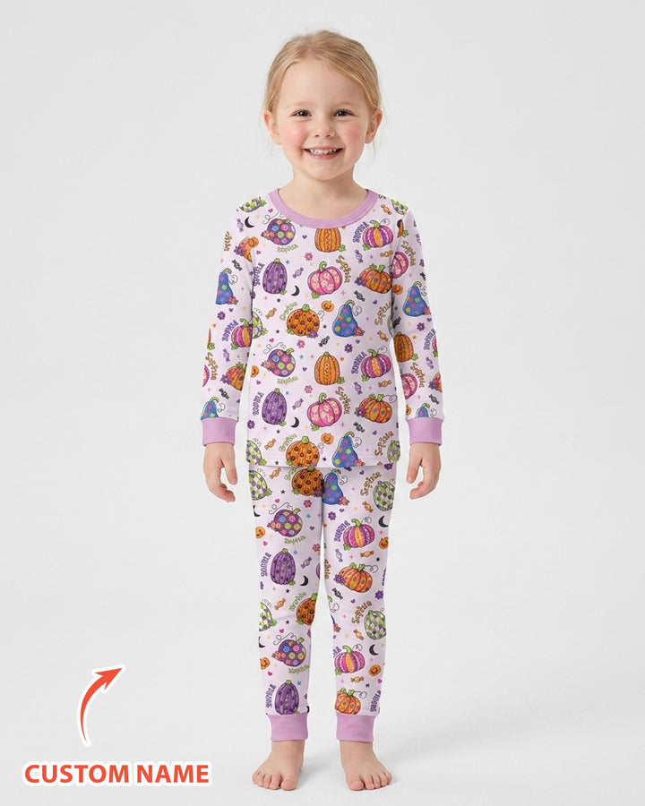 Boo-tiful Pumpkins Bamboo Two Piece Long Sleeve Pajama Set
