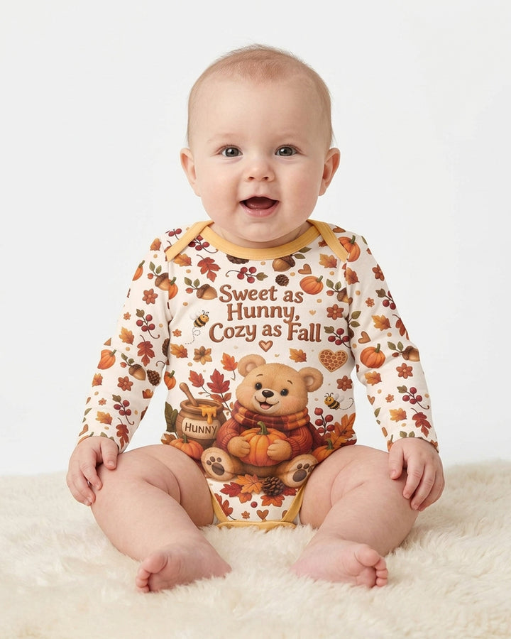 Cozy Hunny Bear Fall Bamboo Bodysuit