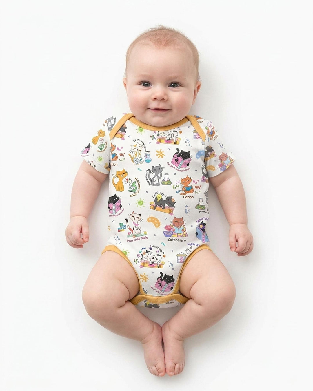 Funny Cat Love Scientist Bamboo Bodysuit