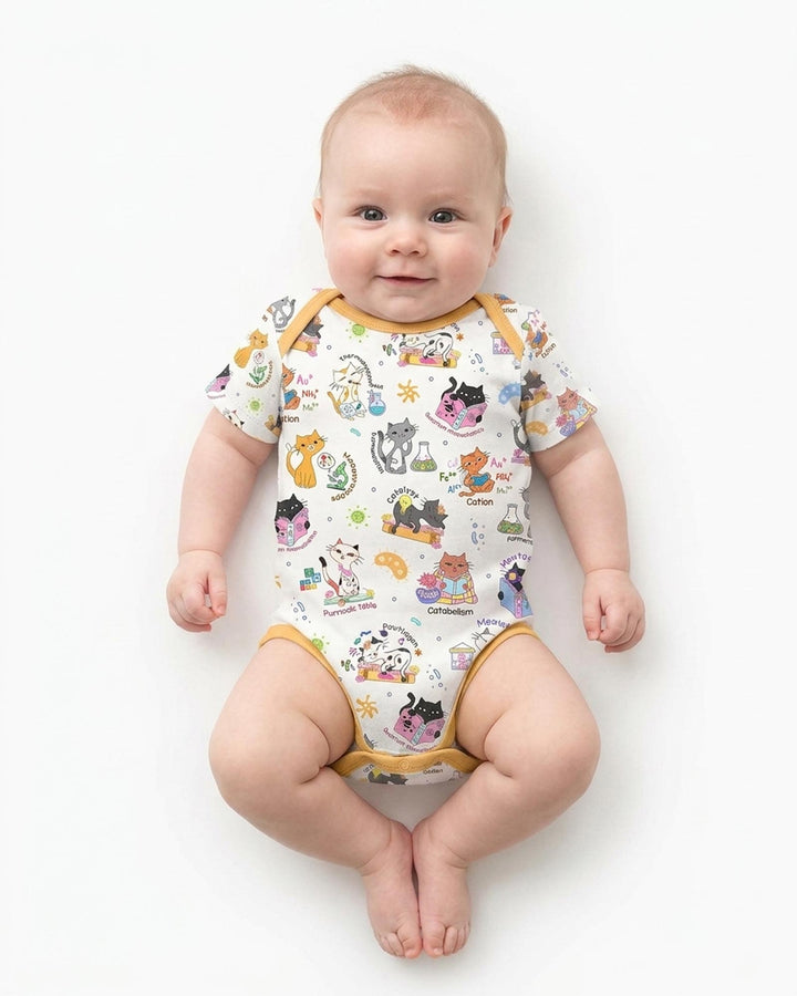 Funny Cat Love Scientist Bamboo Bodysuit