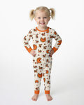 Thanksgiving Pumpkin Pie Chasing Bamboo Two Piece Long Sleeve Pajama Set