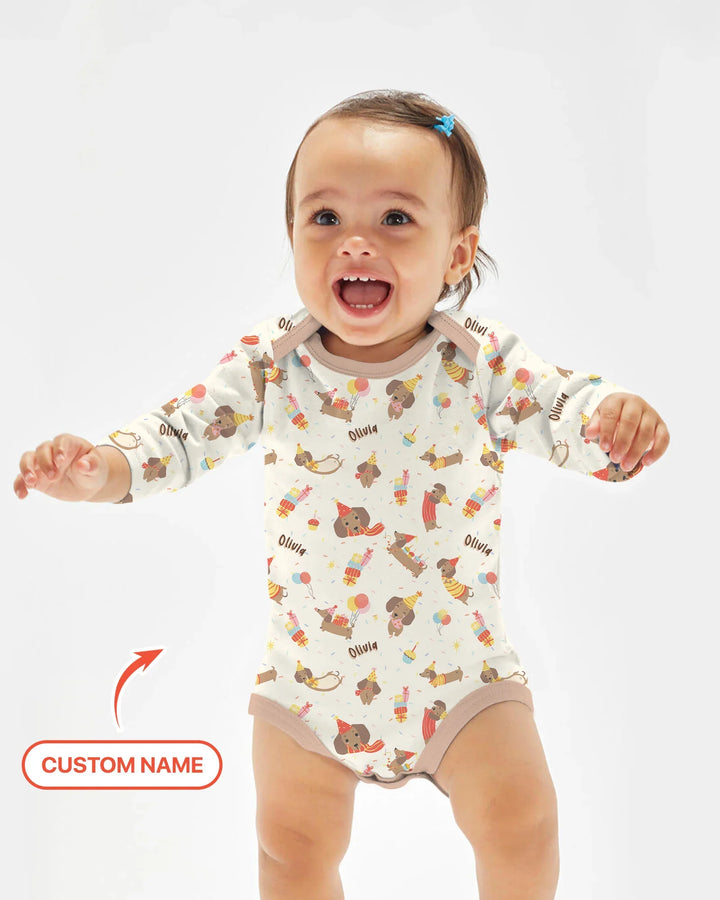 Dachshund Birthday Bamboo Bodysuit