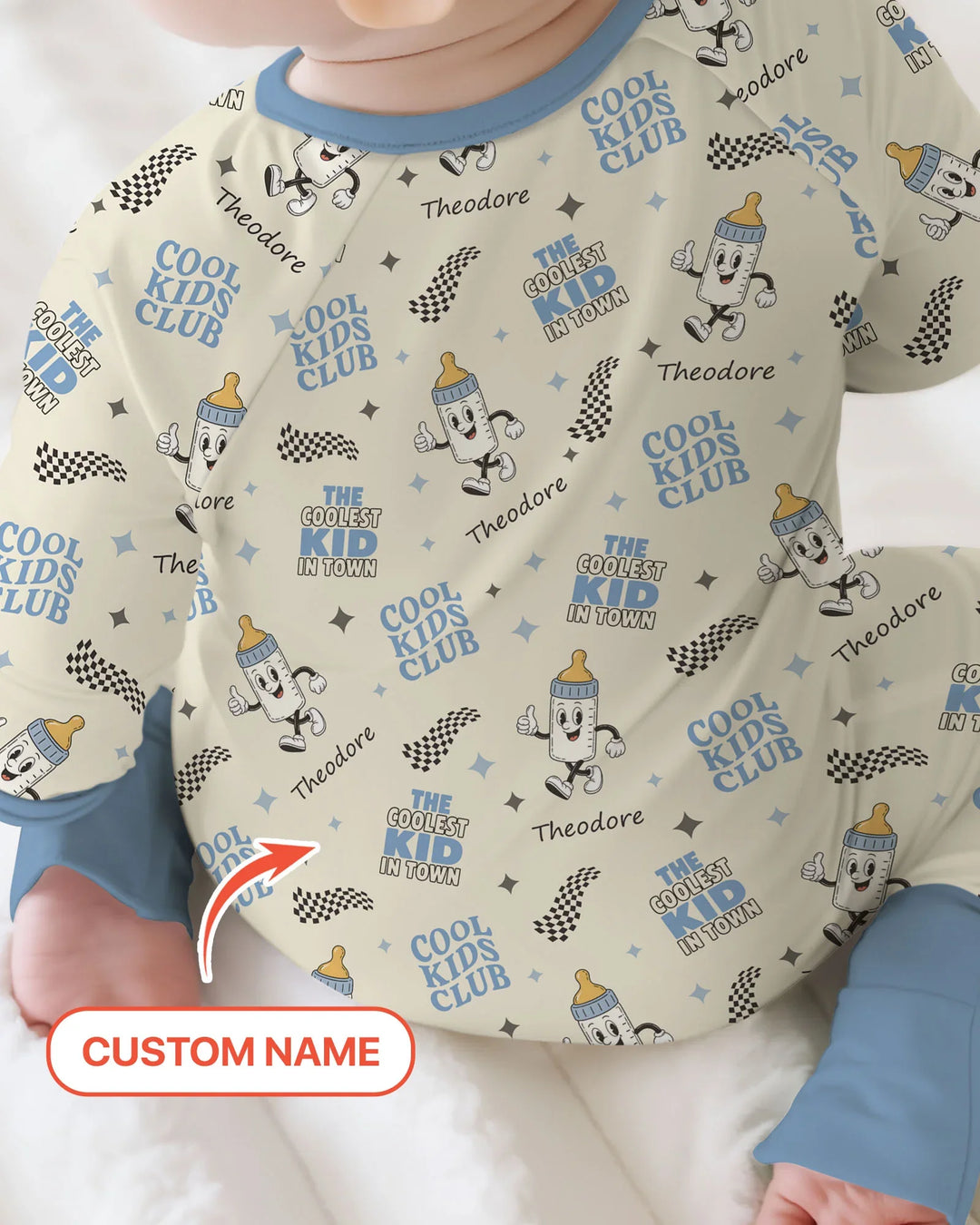 Custom Name Cool Club Daddy & Me Matching Bamboo Convertible Zippy