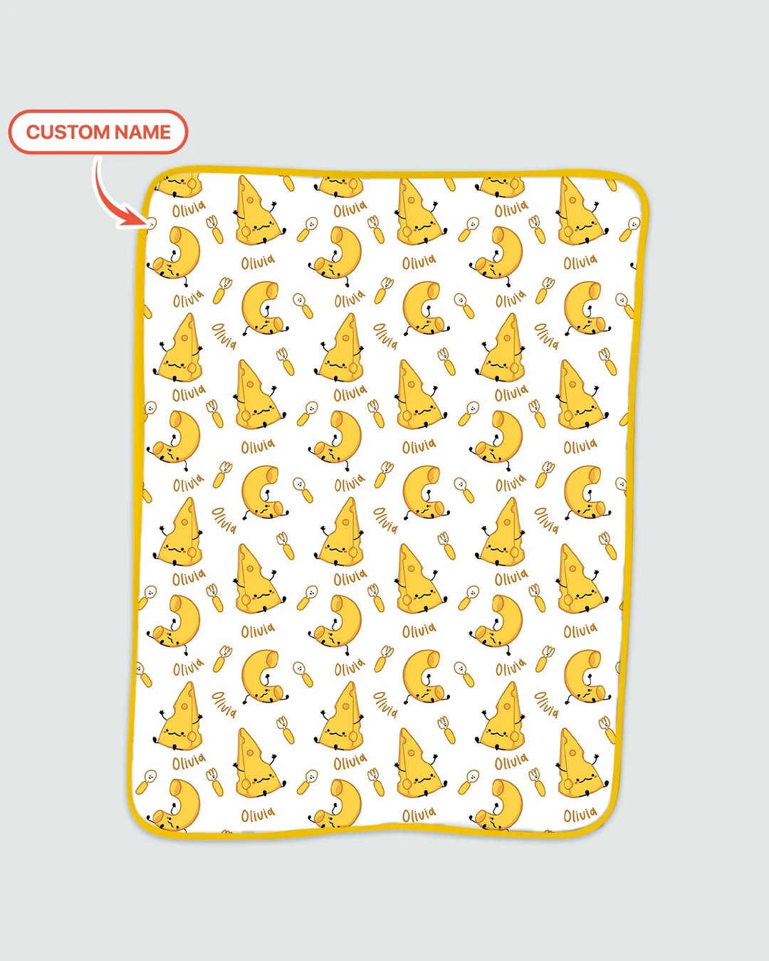 Custom Name Mac & Cheese Club Bamboo Blanket