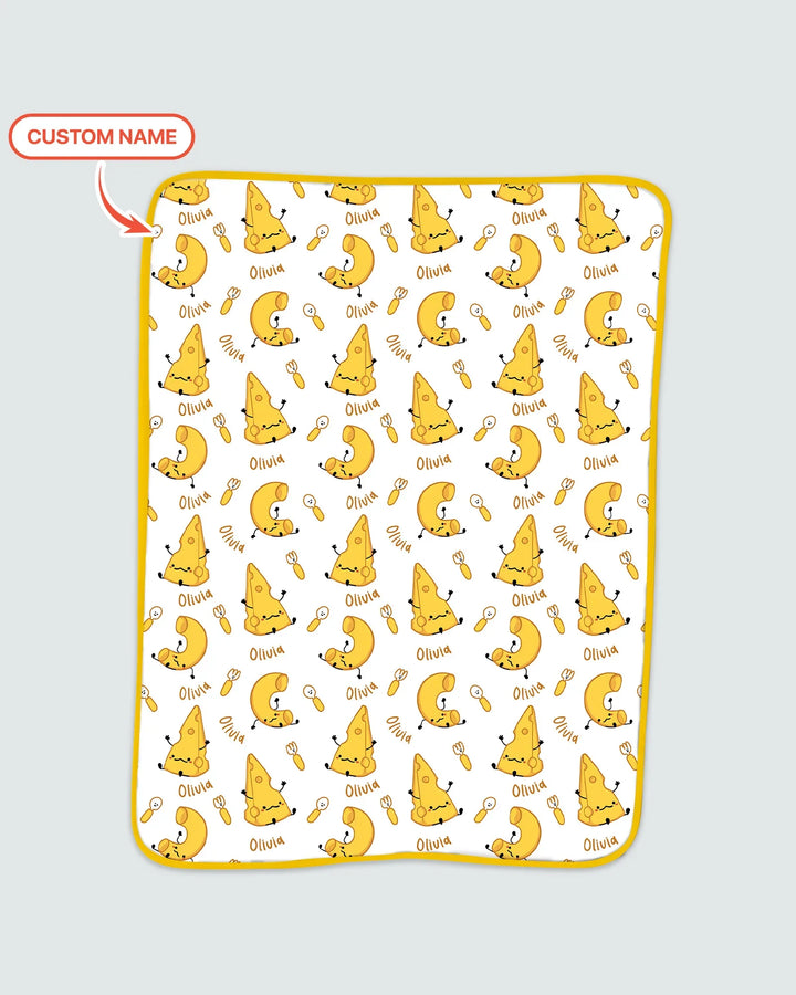 Custom Name Mac & Cheese Club Bamboo Blanket