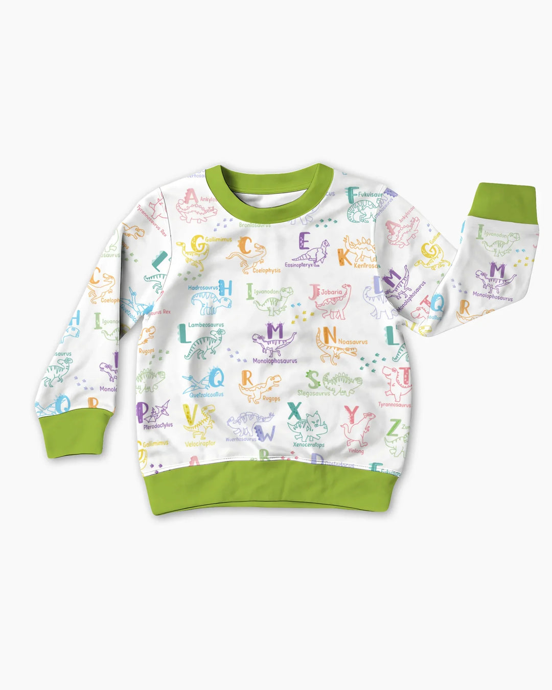 Dino Alphabet ABC Bamboo Crewneck Sweatshirt