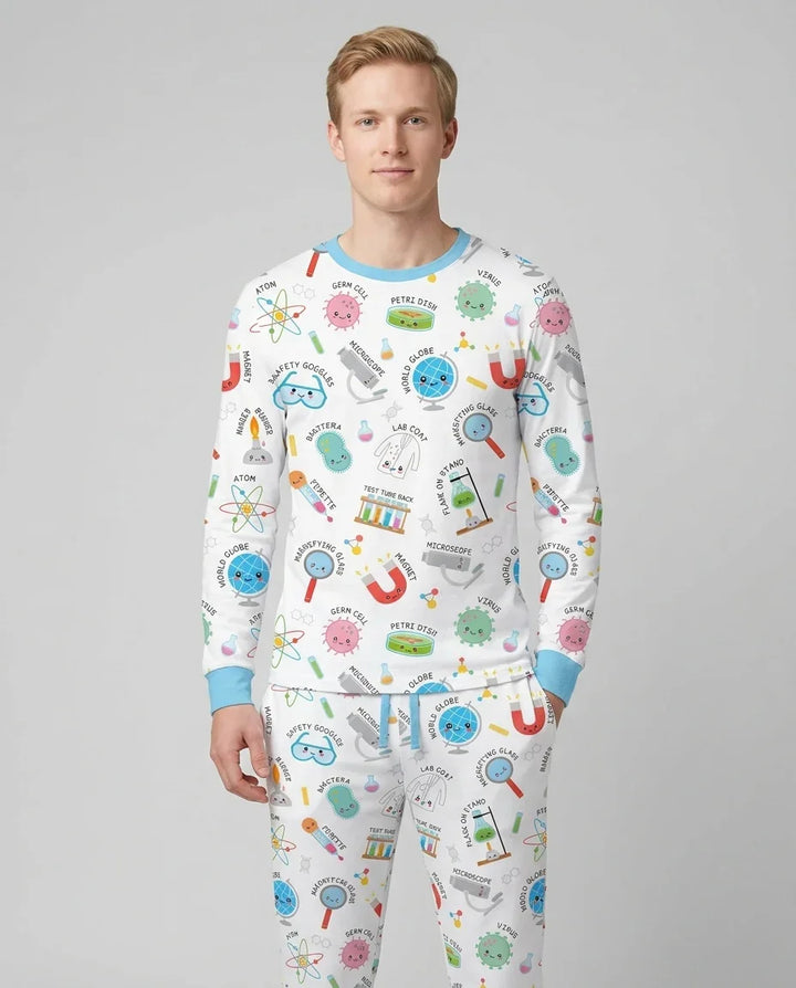 Science Fun Family Matching Bamboo Men's Pajama Set