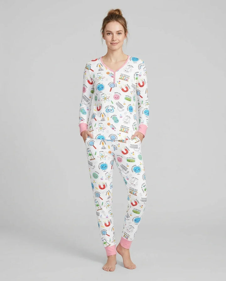 Science Fun Family Matching Bamboo Women Pajama Set