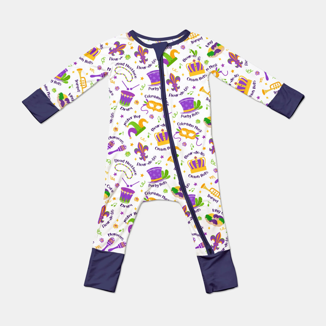 Mardi Gras Family Matching Bamboo Convertible Zippy