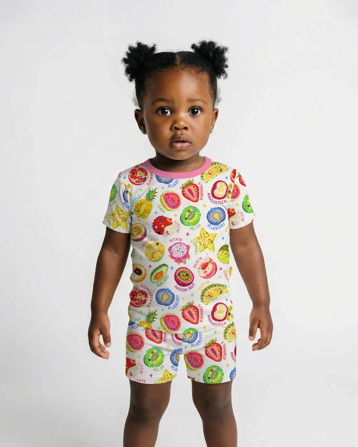 Juicy World Bamboo Two Piece Short Sleeve Shorts Pajama Set