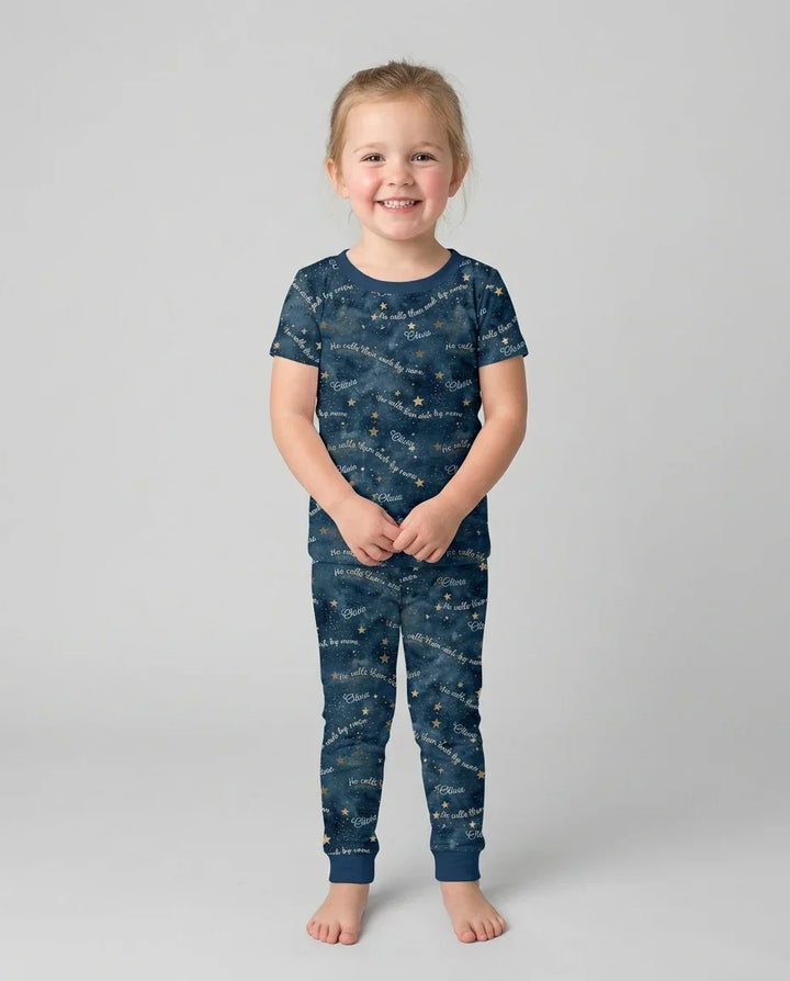 Called By Name — Personalized  Bamboo Two Piece Short Sleeve Pajama Set