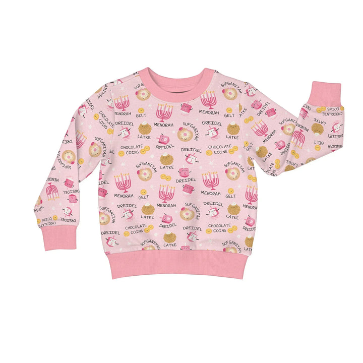 Family Hanukkah Matching Bamboo Crewneck Sweatshirt