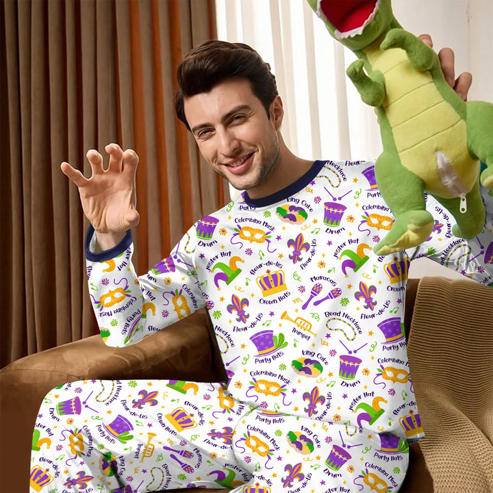 Mardi Gras Family Matching Bamboo Men's Pajama Set