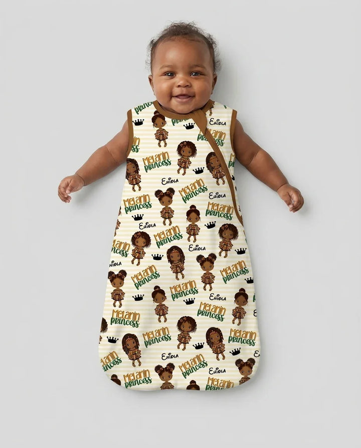 Custom Name Melanin Princess Bamboo Sleep Bag