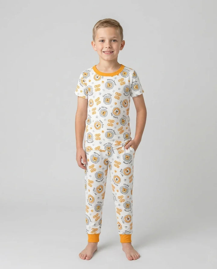 A Child Of God Boy Bamboo Two Piece Short Sleeve Pajama Set