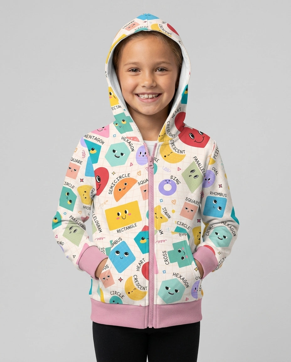 Happy Shape Squad Family Matching Bamboo Zip Hoodie