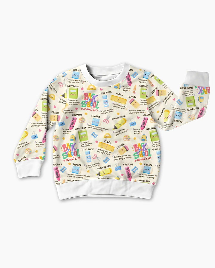 Back To School Survival Kit Bamboo Crewneck Sweatshirt