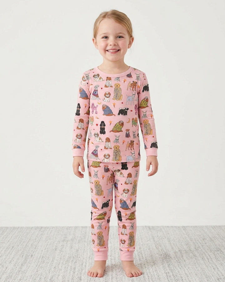 Paws In Pajamas Bamboo Two Piece Long Sleeve Pajama Set