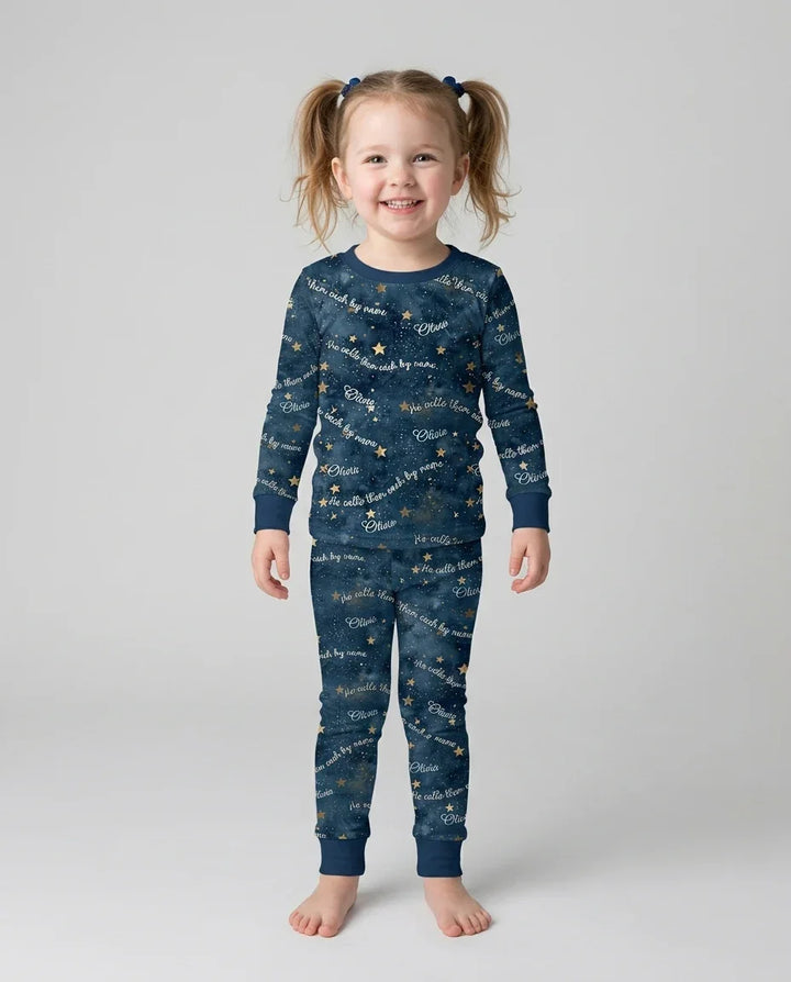 Called By Name — Personalized  Bamboo Two Piece Long Sleeve Pajama Set