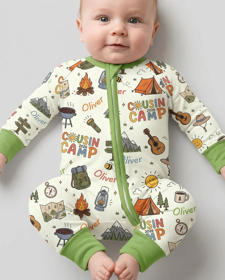 Custom Name Cousin Camp 2026Bamboo Convertible Zippy