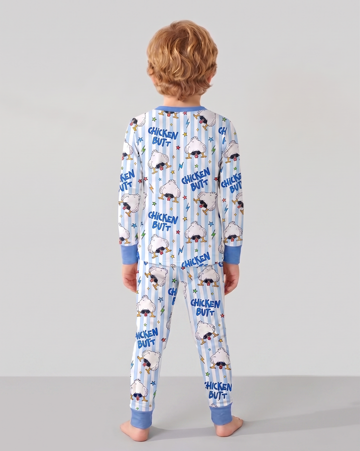 Guess What? Chicken Butt! Bamboo Two Piece Long Sleeve Pajama Set
