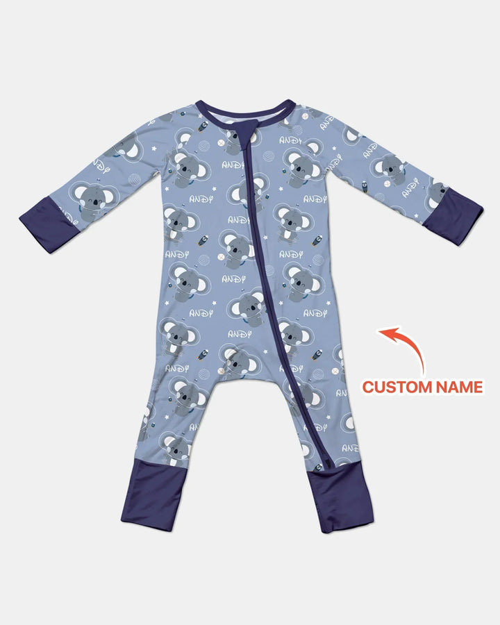 Custom Name Cosmic Koala Bamboo Convertible Zippy