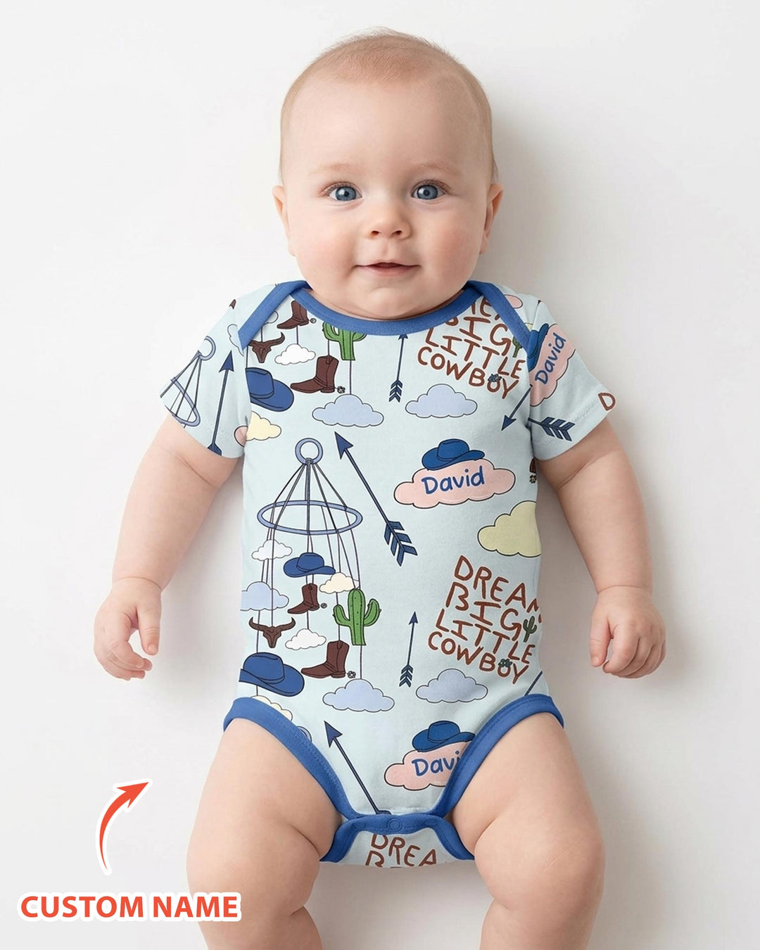 Litlle Cowboy Sis Bro Matching Bamboo Bodysuit