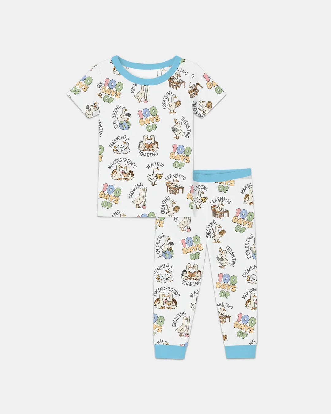 100 Days Of... Bamboo Two Piece Short Sleeve Pajama Set