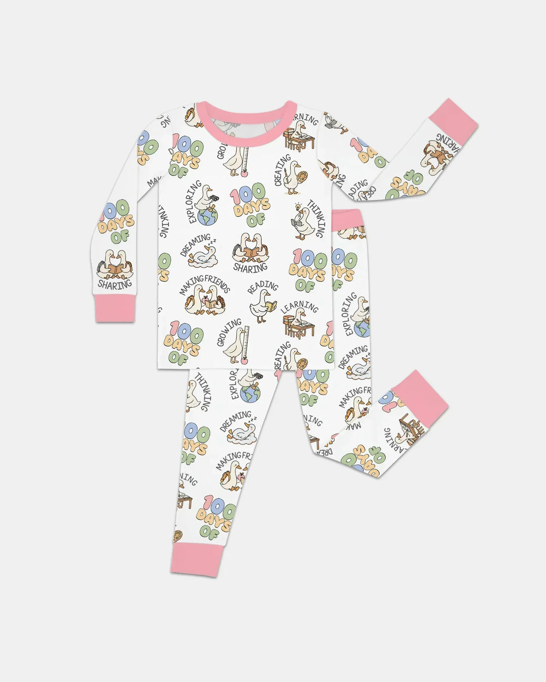 100 Days Of... Bamboo Two Piece Long Sleeve Pajama Set
