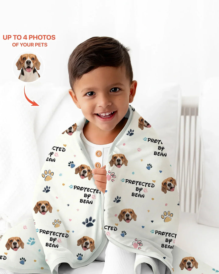 Custom Dog Pattern Bamboo Blanket