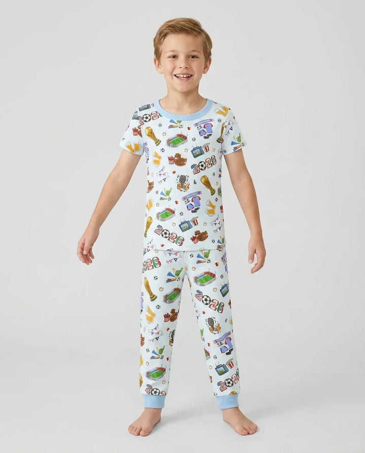 Dreaming of The Cup Bamboo Two Piece Short Sleeve Pajama Set