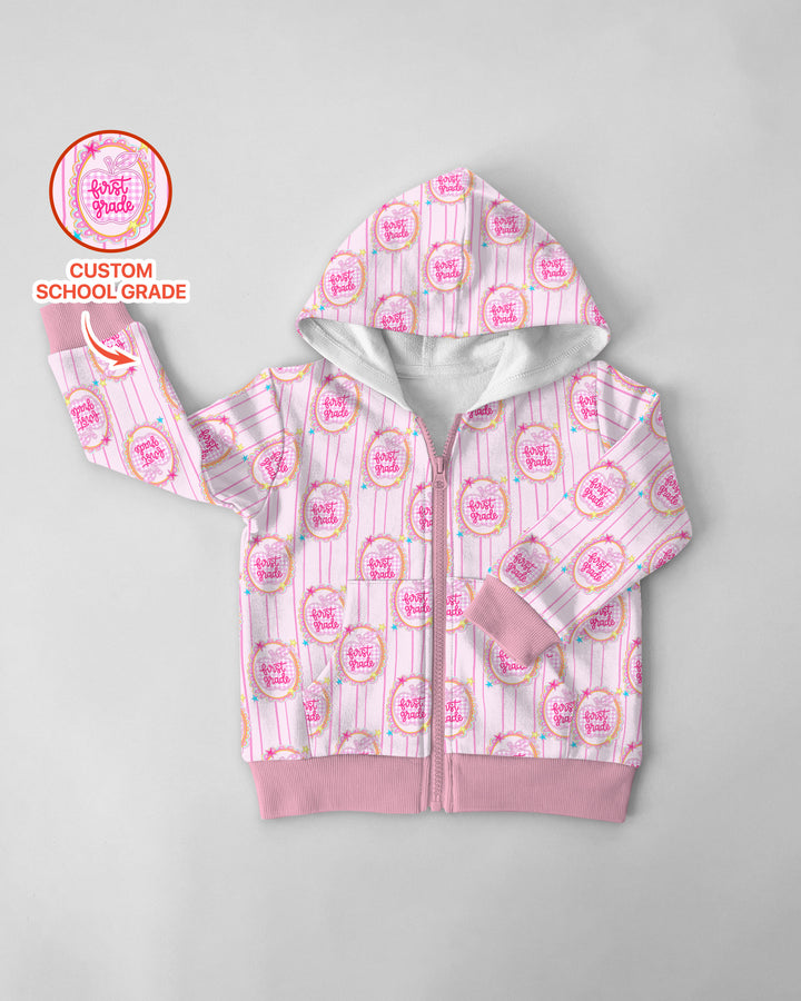Custom Grade School Sweetie Bamboo Zip Hoodie