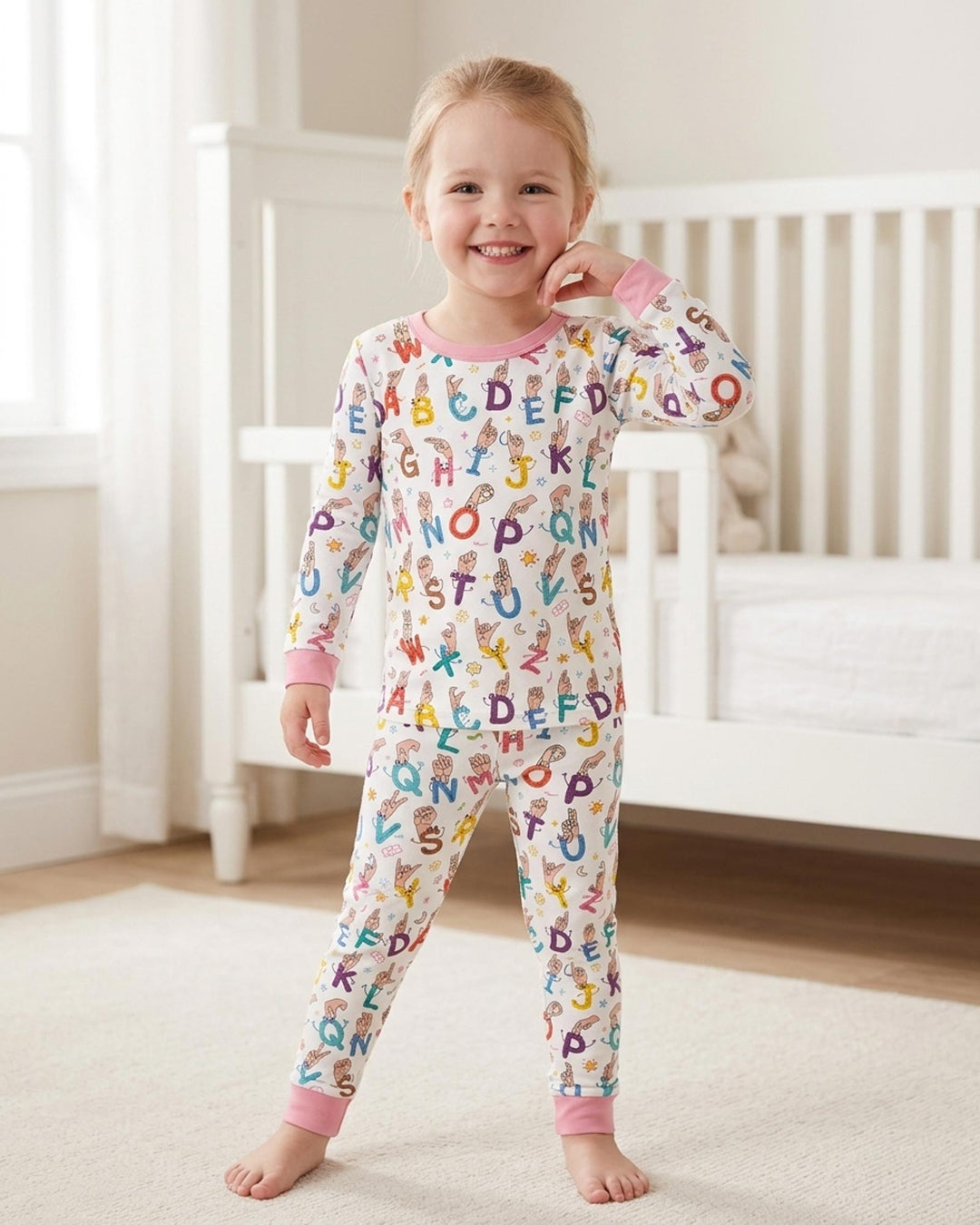 Love Needs No Words Bamboo Two Piece Long Sleeve Pajama Set