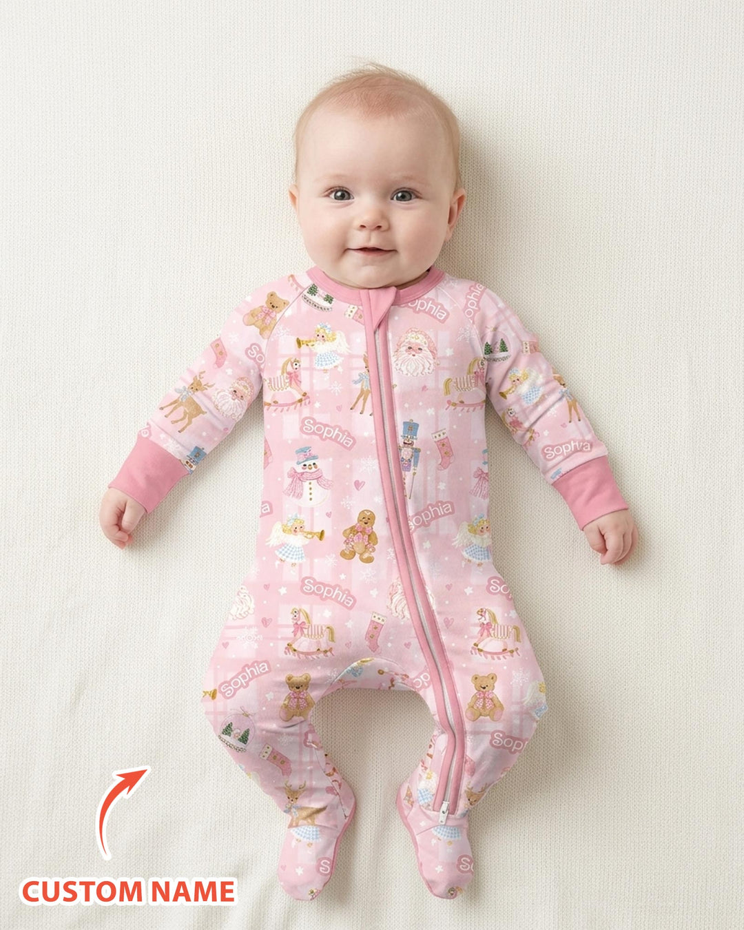 Custom Name Winter Wonderland Bamboo Convertible Zippy