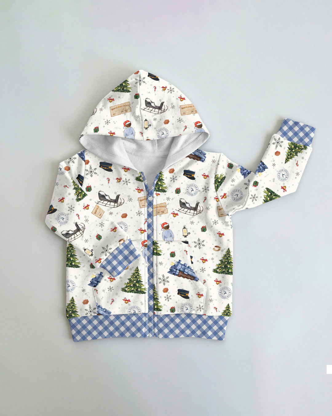 North Pole Adventure Bamboo Zip Hoodie