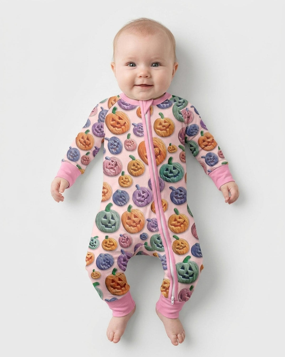 Happy Halloween Pastel Jack O Lanterns Bamboo Convertible Zippy
