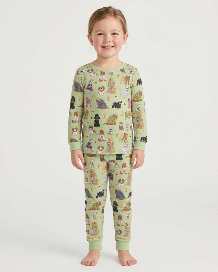 Paws In Pajamas Bamboo Two Piece Long Sleeve Pajama Set
