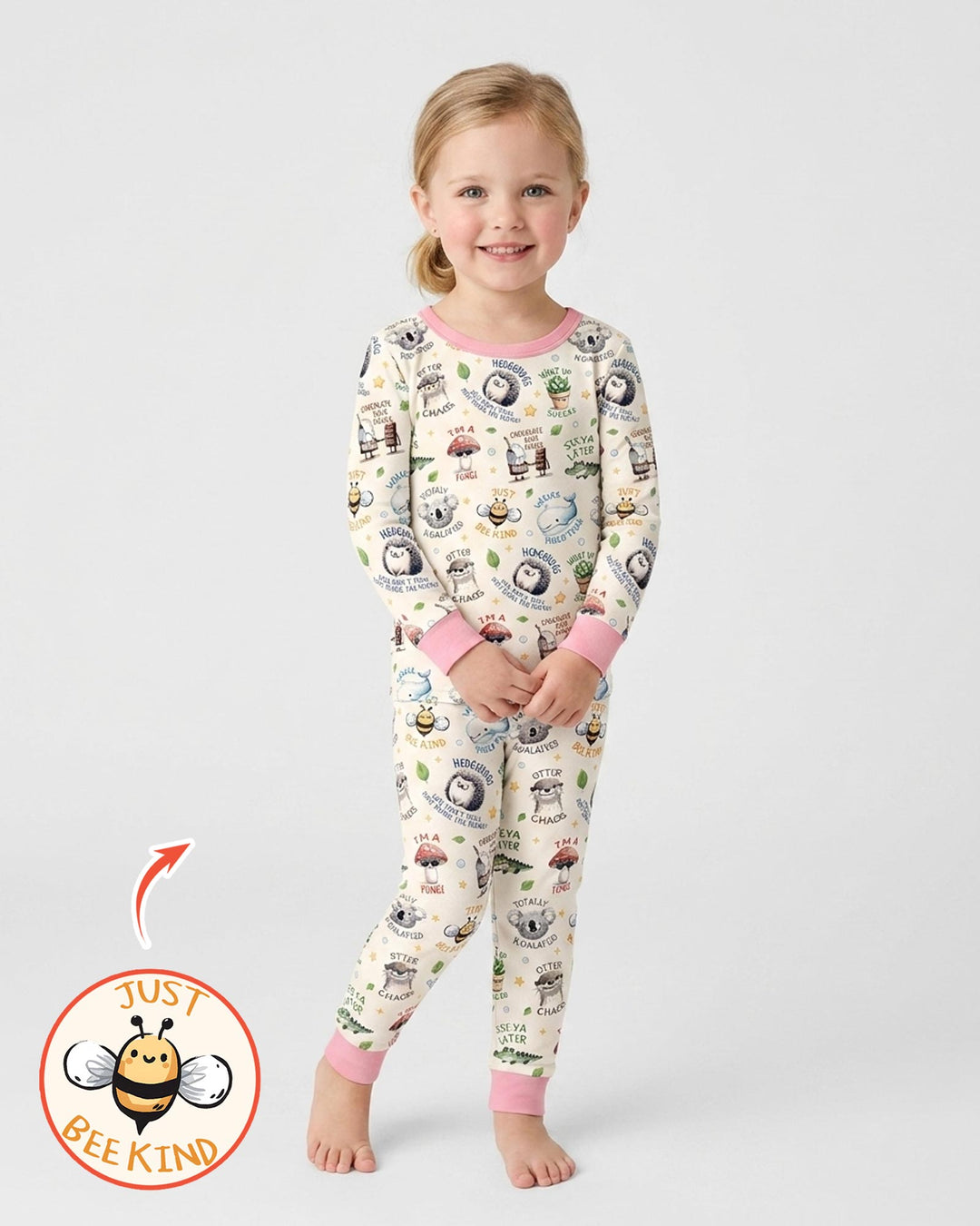 Silly Little Puns Bamboo Two Piece Long Sleeve Pajama Set