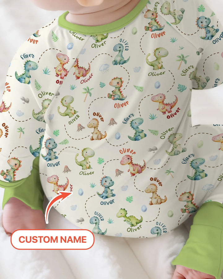 Personalized Dino Friends Bamboo Convertible Zippy