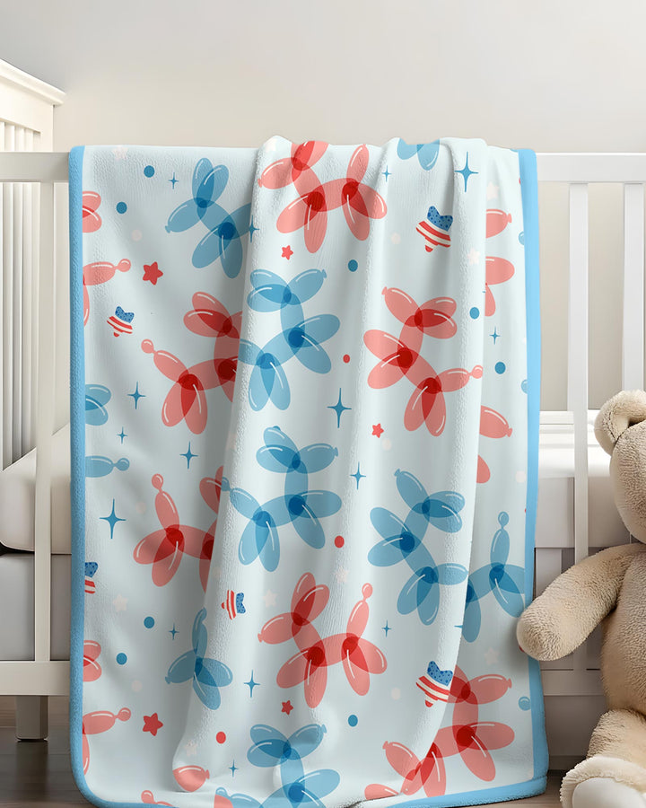 American Balloon Dog Party Bamboo Blanket