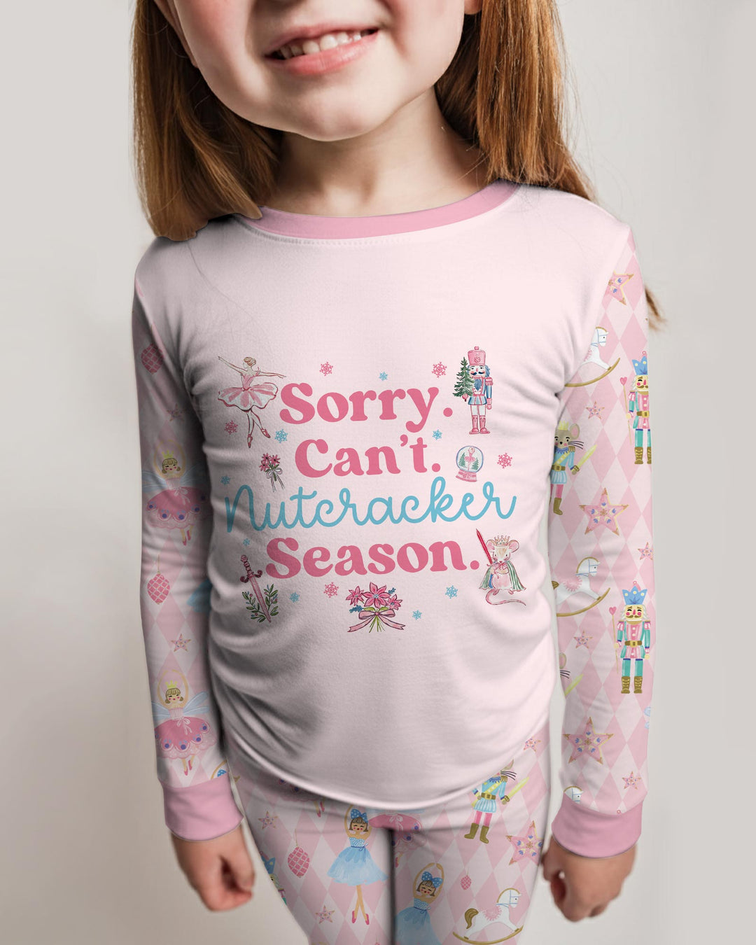 Sorry Can't Nutcracker Season Ballet Christmas Bamboo Two Piece Long Sleeve Pajama Set